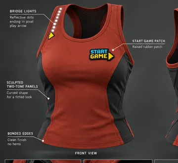 F4 HEAT TANK: Women's racerback tank, Imaginative Arcade techwear